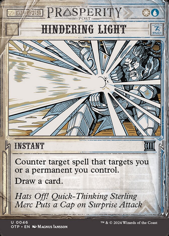 Hindering Light OTP-46 Breaking News Magic card