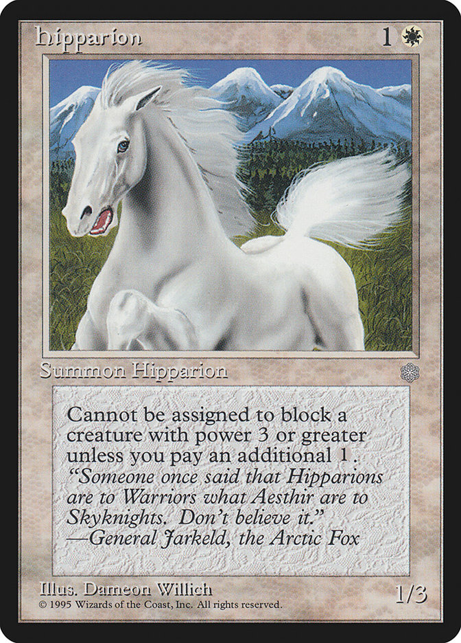 Hipparion ICE-31 Ice Age Magic card