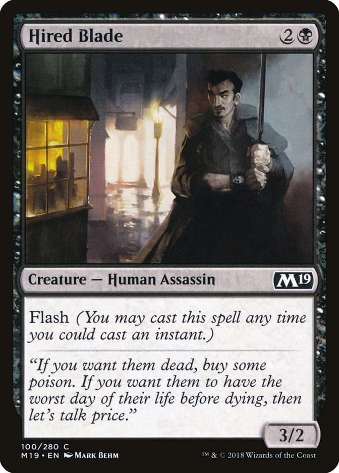 Hired Blade M19-100 Core Set 2019 Magic card