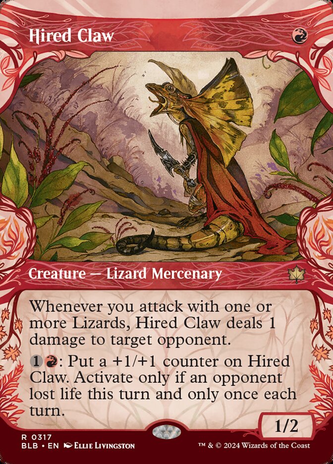 Hired Claw BLB-317 Bloomburrow Magic card