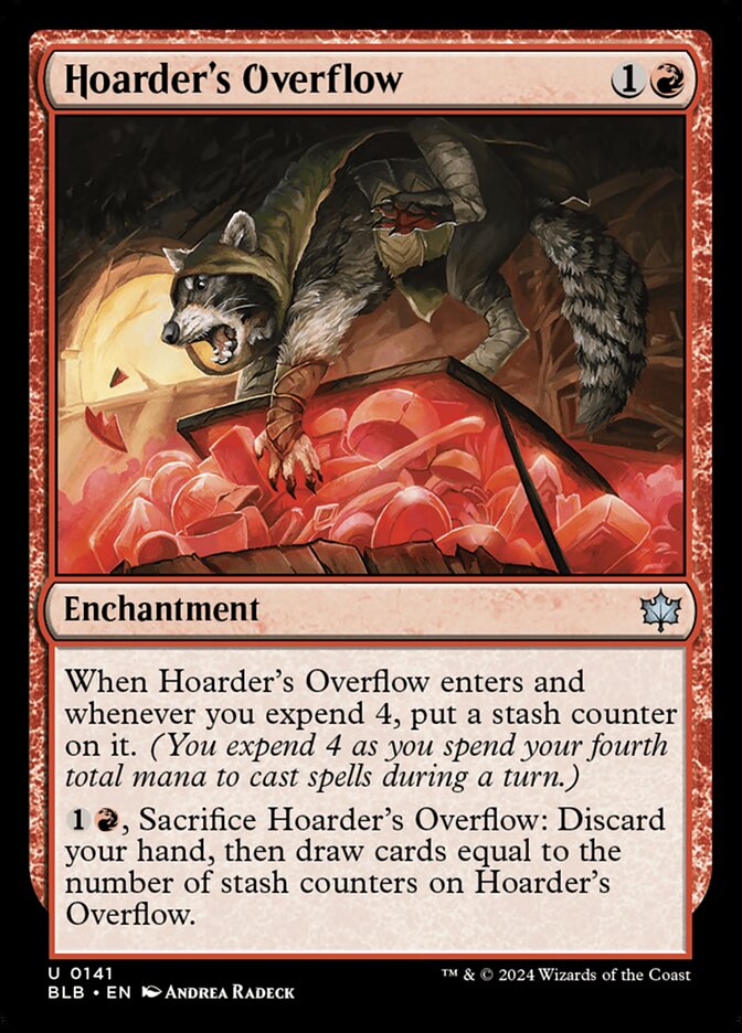 Hoarder's Overflow BLB-141 Bloomburrow Magic card