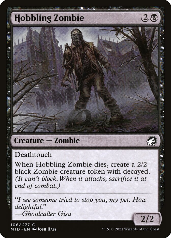 Hobbling Zombie MID-106 Innistrad: Midnight Hunt Magic card