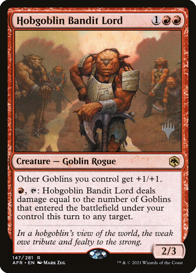 Hobgoblin Bandit Lord PAFR-147P Adventures in the Forgotten Realms Promos Magic card
