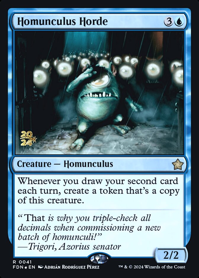 Homunculus Horde PFDN-41S Foundations Promos Magic card