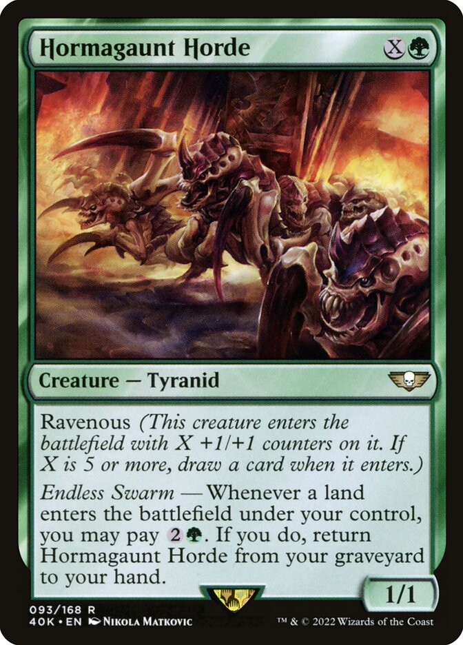 Hormagaunt Horde 40K-93 Warhammer 40,000 Commander Magic card