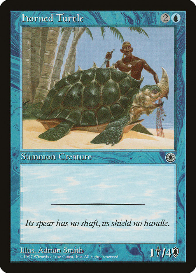 Horned Turtle POR-57 Portal Magic card