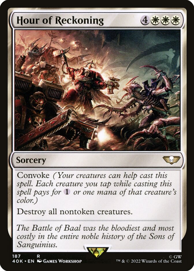 Hour of Reckoning 40K-187 Warhammer 40,000 Commander Magic card
