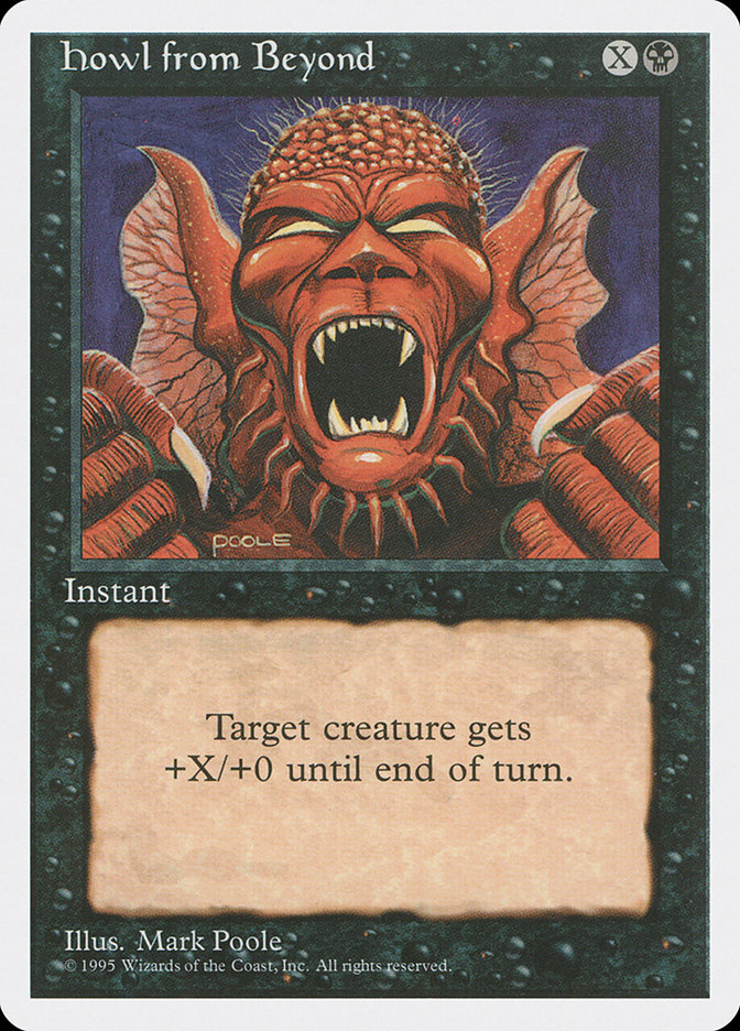Howl from Beyond 4ED-141 Fourth Edition Magic card