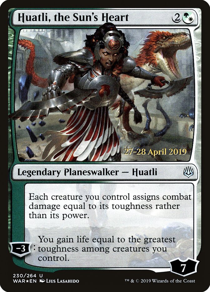Huatli, the Sun's Heart PWAR-230S War of the Spark Promos Magic card