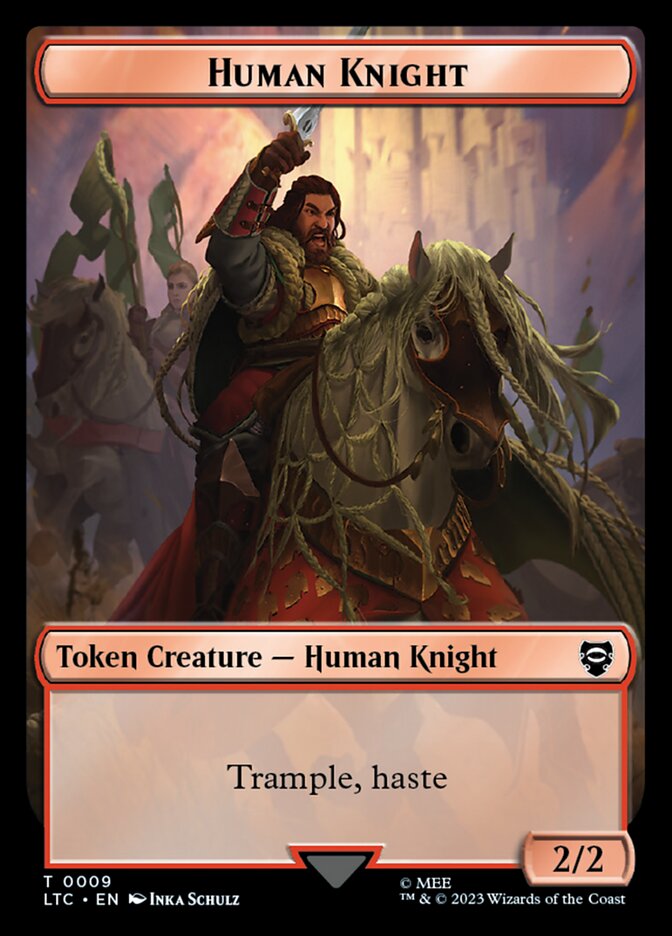 Human Knight TLTC-9 Tales of Middle-earth Commander Tokens Magic card