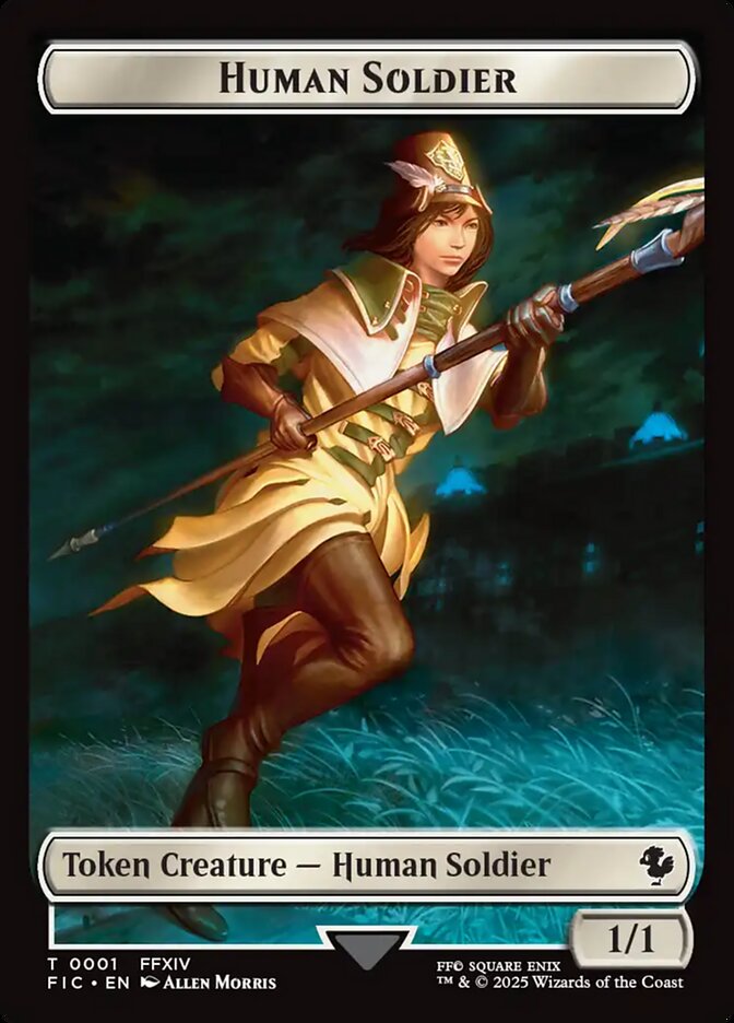Human Soldier TFIC-1 Final Fantasy Commander Tokens Magic card