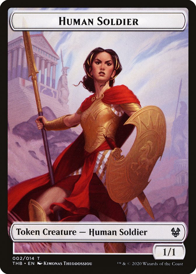 Human Soldier TTHB-2 Theros Beyond Death Tokens Magic card