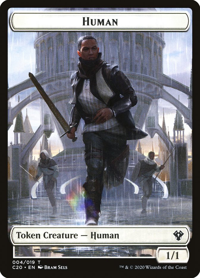 Human TC20-4 Commander 2020 Tokens Magic card