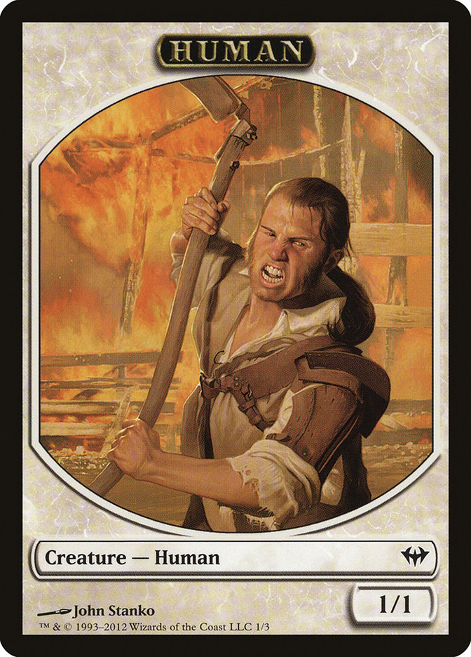 Human TDKA-1 Dark Ascension Tokens Magic card