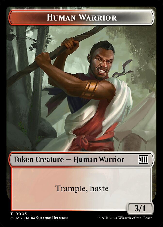Human Warrior TOTP-3 Breaking News Tokens Magic card