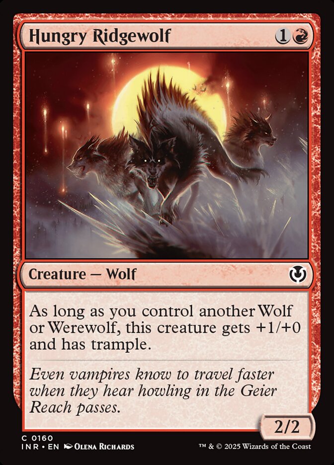 Hungry Ridgewolf INR-160 Innistrad Remastered Magic card