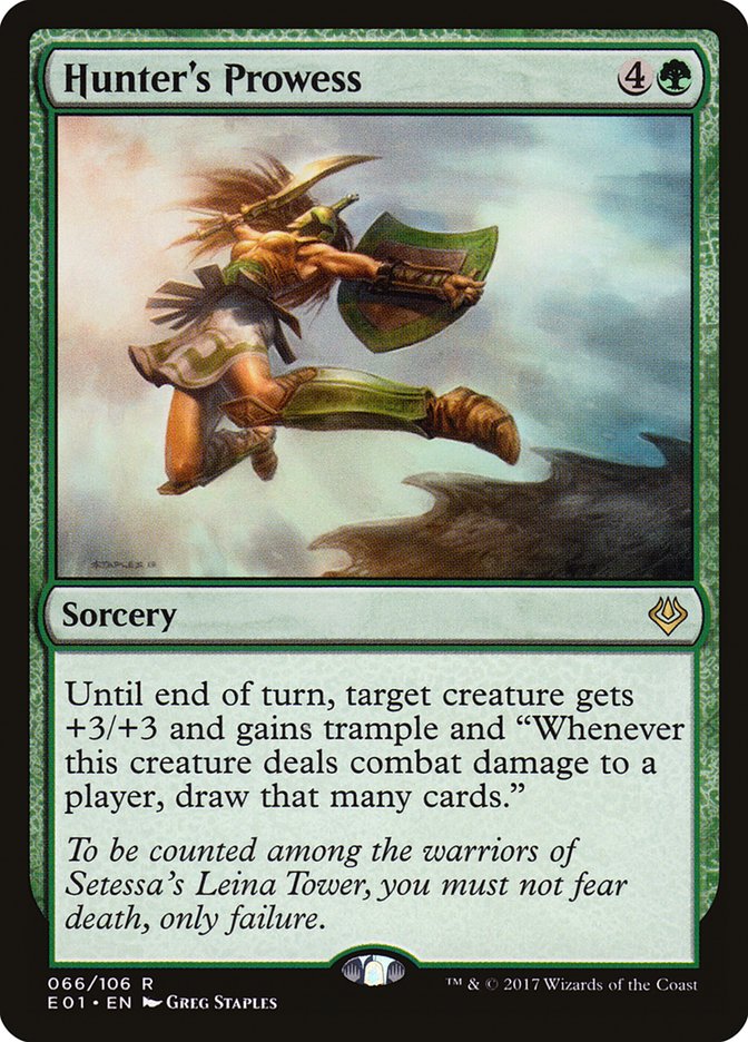 Hunter's Prowess E01-66 Archenemy: Nicol Bolas Magic card