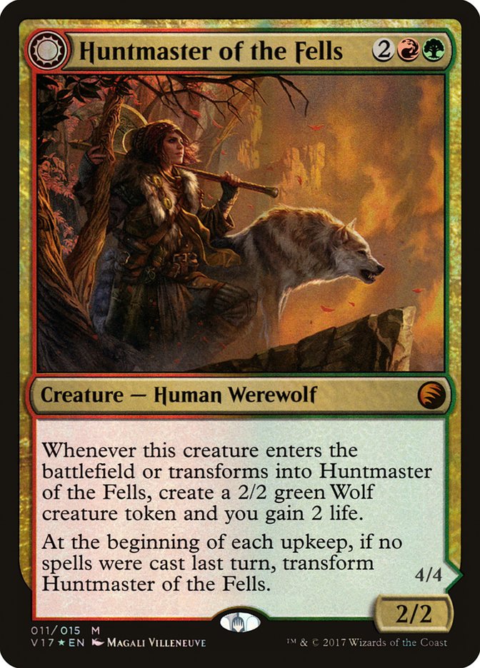 Huntmaster of the Fells // Ravager of the Fells V17-11 From the Vault: Transform Magic card