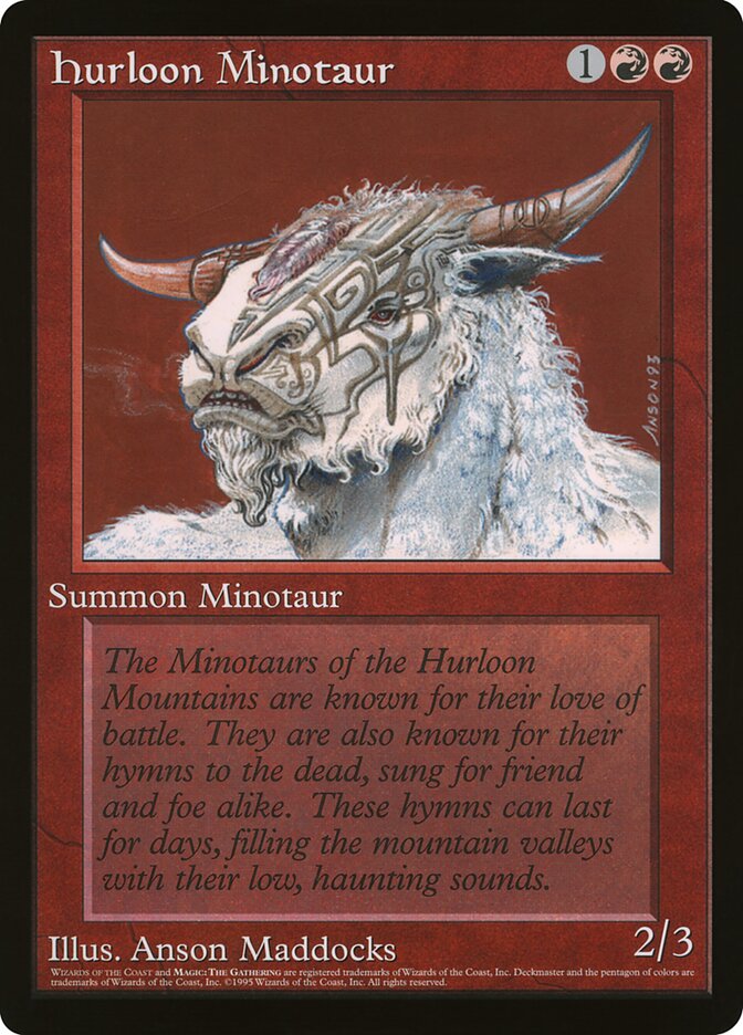 Hurloon Minotaur O90P-6 Oversized 90's Promos Magic card