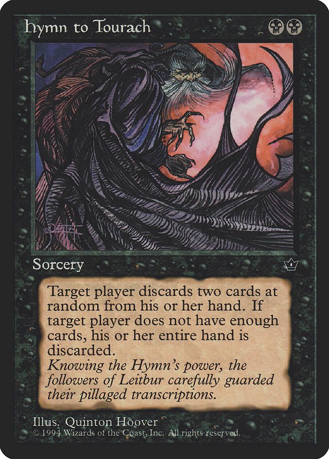 Hymn to Tourach FEM-38C Fallen Empires Magic card