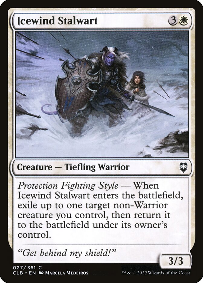 Icewind Stalwart CLB-27 Commander Legends: Battle for Baldur's Gate Magic card