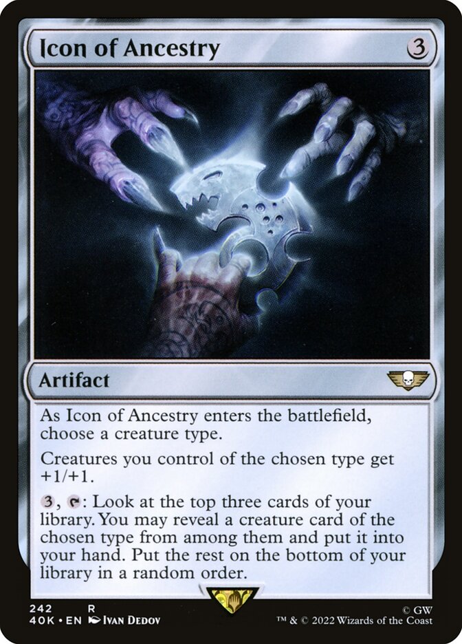 Icon of Ancestry 40K-242 Warhammer 40,000 Commander Magic card