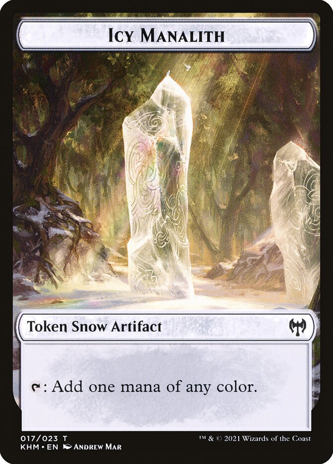 Icy Manalith TKHM-17 Kaldheim Tokens Magic card