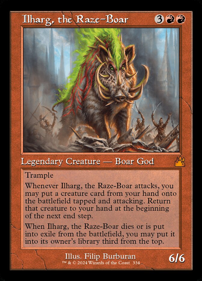 Ilharg, the Raze-Boar RVR-334 Ravnica Remastered Magic card