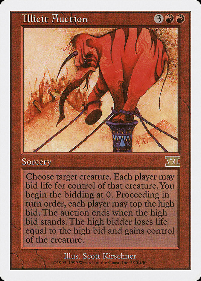 Illicit Auction 6ED-190 Classic Sixth Edition Magic card
