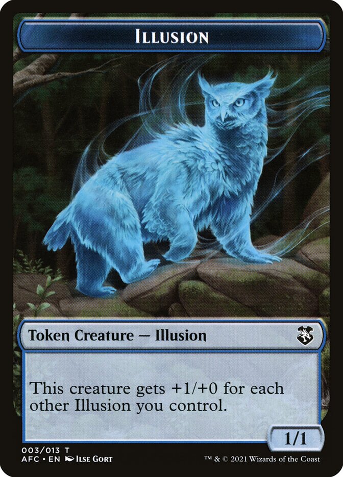 Illusion TAFC-3 Forgotten Realms Commander Tokens Magic card
