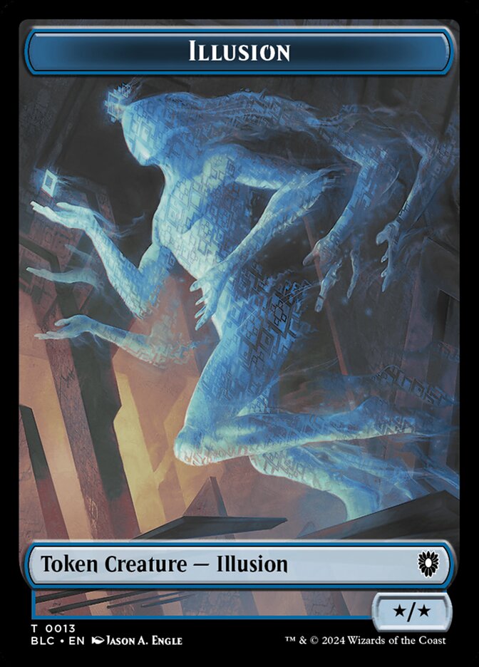 Illusion TBLC-13 Bloomburrow Commander Tokens Magic card