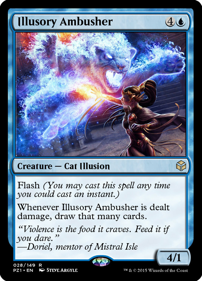 Illusory Ambusher PZ1-28 Legendary Cube Prize Pack Magic card