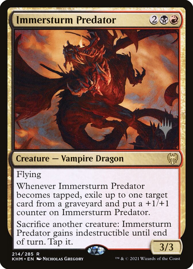Immersturm Predator PKHM-214P Kaldheim Promos Magic card