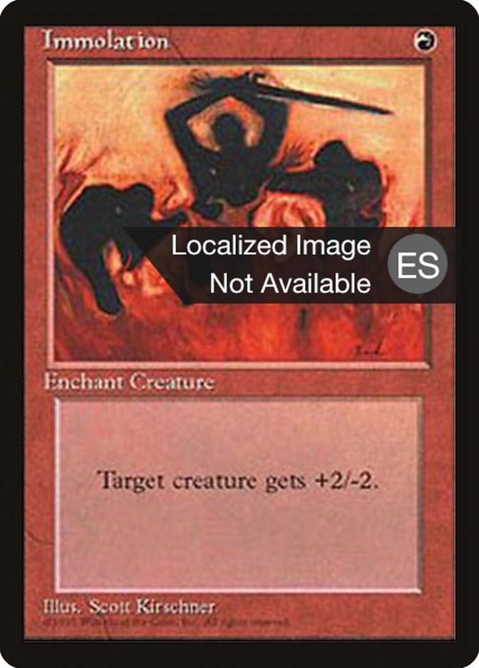 Immolation 4BB-204 Fourth Edition Foreign Black Border Magic card