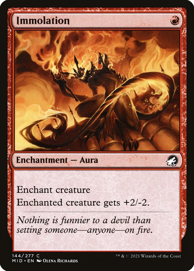 Immolation MID-144 Innistrad: Midnight Hunt Magic card