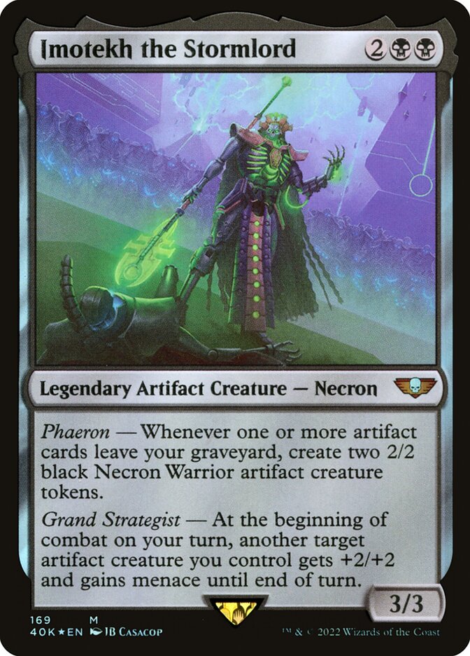 Imotekh the Stormlord 40K-169 Warhammer 40,000 Commander Magic card