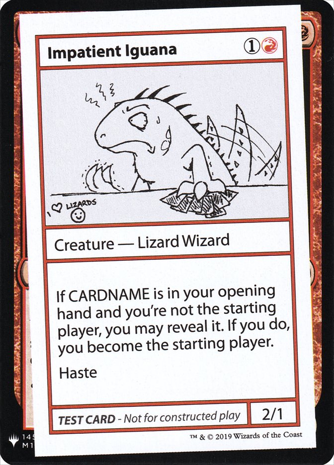 Impatient Iguana CMB1-55 Mystery Booster Playtest Cards 2019 Magic card