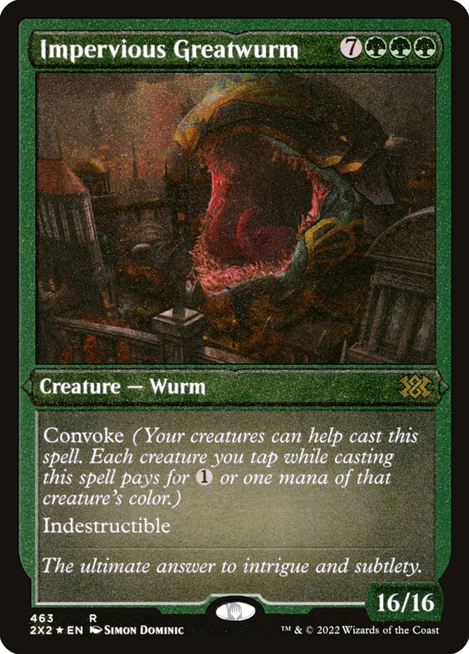 Impervious Greatwurm 2X2-463 Double Masters 2022 Magic card