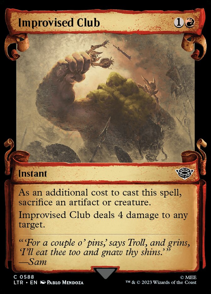 Improvised Club LTR-588 The Lord of the Rings: Tales of Middle-earth Magic card