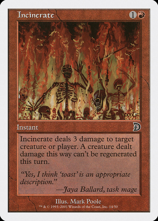 Incinerate DKM-14 Deckmasters Magic card
