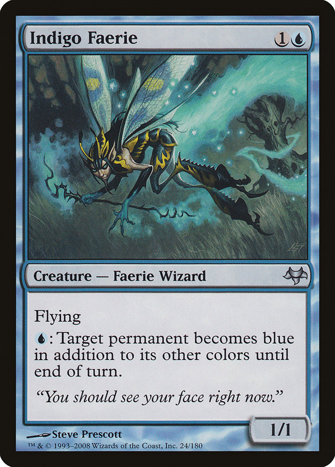 Indigo Faerie EVE-24 Eventide Magic card