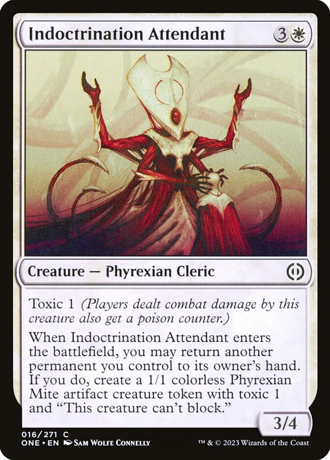Indoctrination Attendant ONE-16 Phyrexia: All Will Be One Magic card