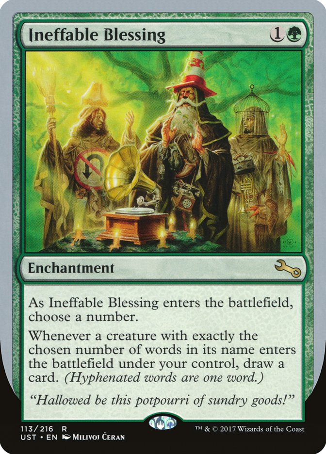 Ineffable Blessing UST-113F Unstable Magic card