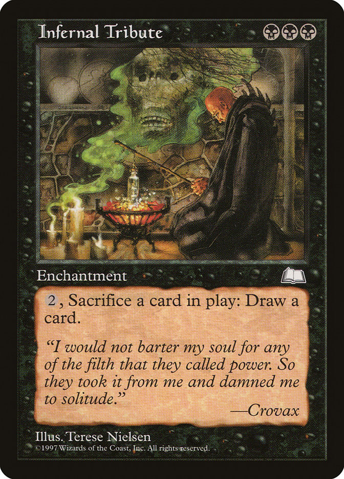 Infernal Tribute WTH-73 Weatherlight Magic card