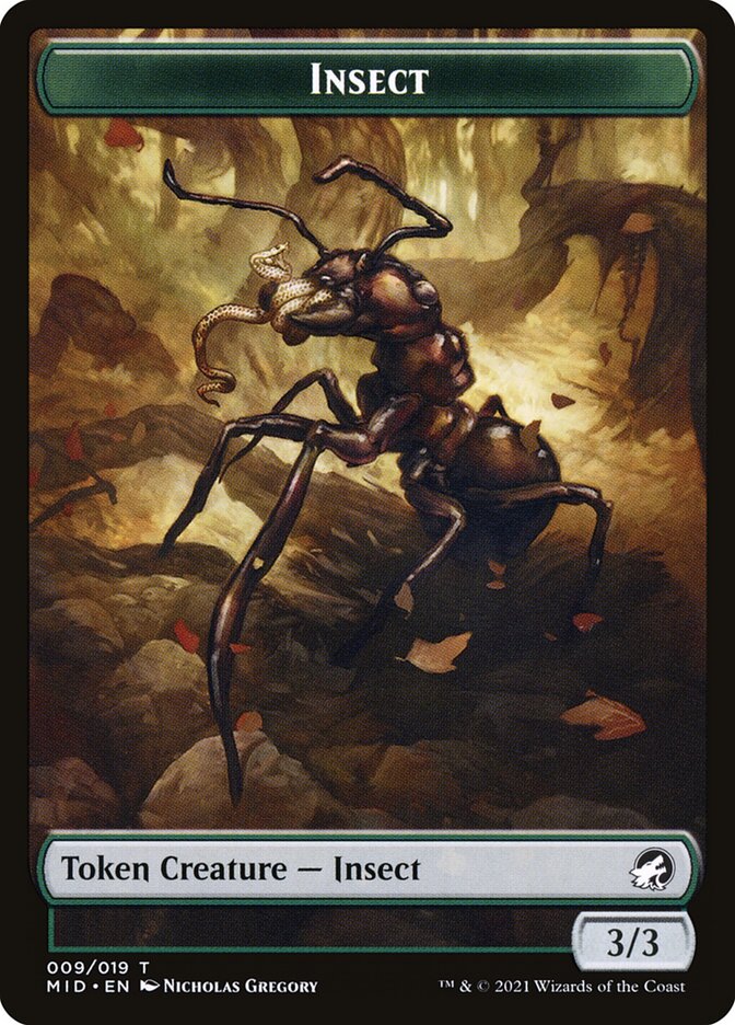 Insect TMID-9 Innistrad: Midnight Hunt Tokens Magic card