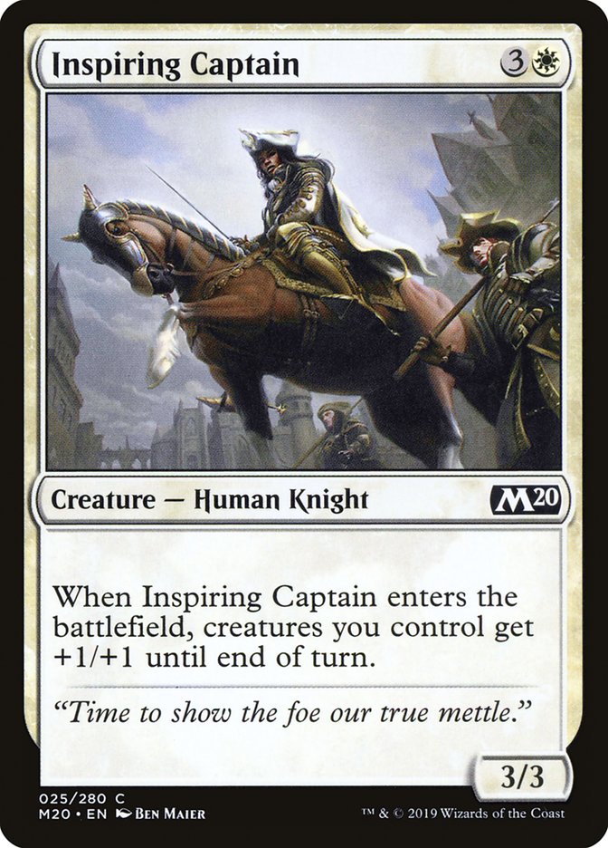 Inspiring Captain M20-25 Core Set 2020 Magic card