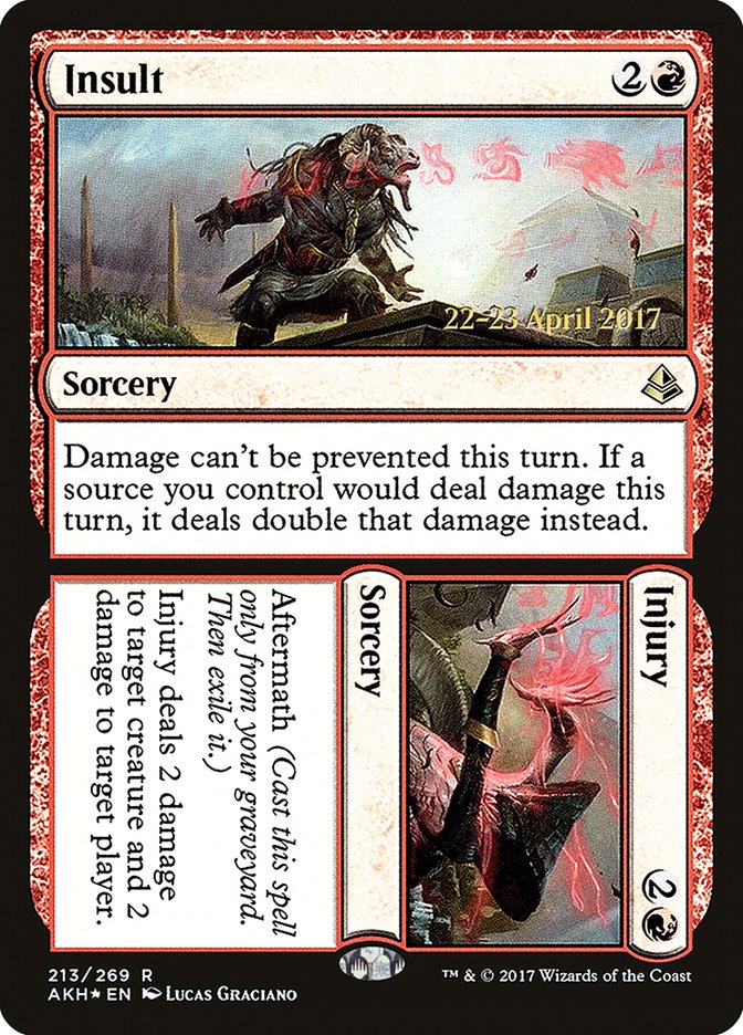 Insult // Injury PAKH-213S Amonkhet Promos Magic card