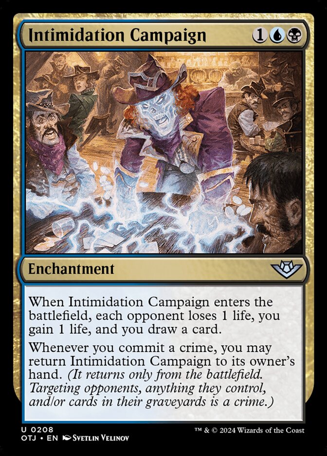 Intimidation Campaign OTJ-208 Outlaws of Thunder Junction Magic card