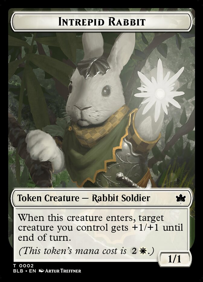 Intrepid Rabbit TBLB-2 Bloomburrow Tokens Magic card