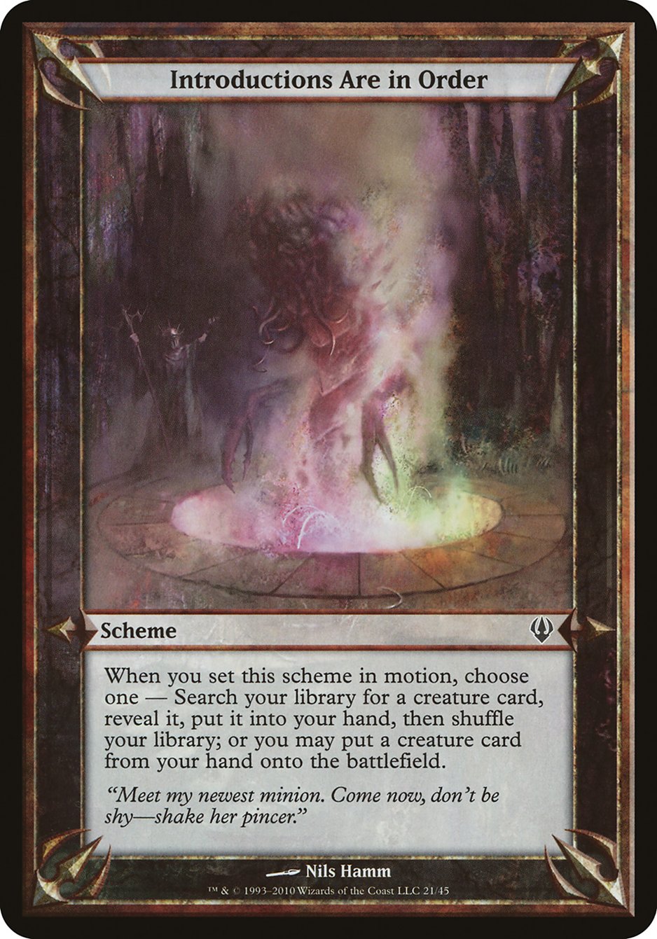 Introductions Are in Order OARC-21STAR Archenemy Schemes Magic card